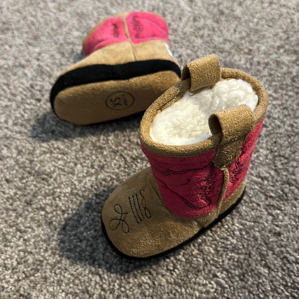 Baby cowgirl boot slippers